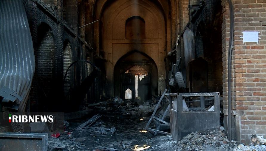 آتش برق بر خرمن بازار تبریز