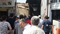 آتش سوزی در کارگاه ساخت درب و پنجره در گنبدکاووس