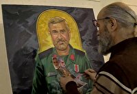 خلق آثار هنری از شهیدان و نقش آفرینی آنها توسط هنرمندان قزوینی + فیلم