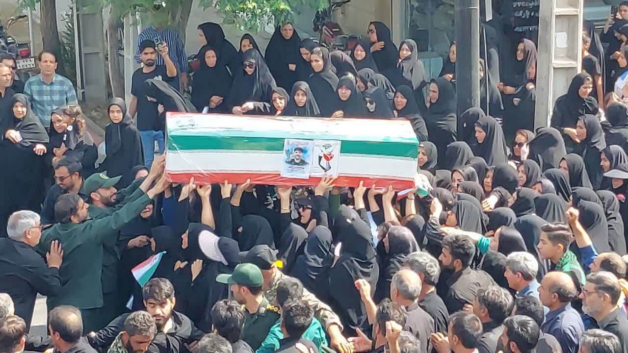 تشییع باشکوه شهید حمله تروریستی رژیم صهیونیستی در بردسکن