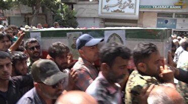 تشییع پیکر مطهر شهید منصور گرگیج مهر در گنبد کاووس