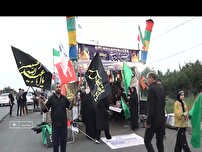 پیاده روی جاماندگان کربلا در شهرستان بیله سوار