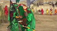 اجرای آیین تعزیه بزرگ شهادت امام حسین علیه السلام واقعه عاشورا در لنده