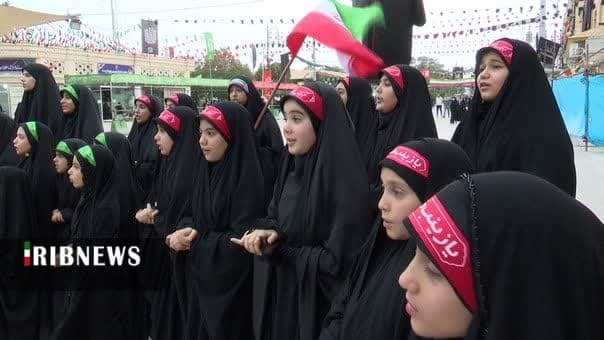 اجرای سرود دختران قمی به مناسبت روز عفاف و حجاب